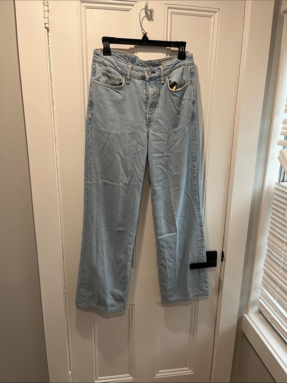 rag & bone Light Blue Straight-Leg Jeans